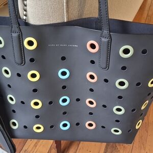 Marc by Marc Jacobs Black Tote with Colorful Eyelets